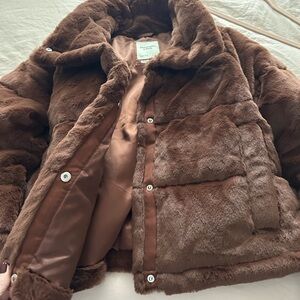 Abercrombie & Fitch Women's Brown Teddy Jacket